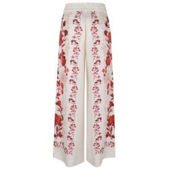 La Double J Pants - La Double J Wide-Leg Floral Print Silk Trousers - NWT